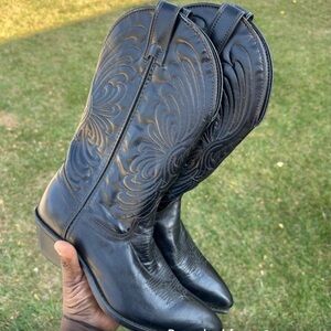 Laredo Black western Cowboy Boots EUC
